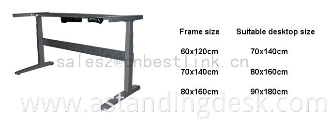 2022 Metal electric height adjustable computer desk with new handset